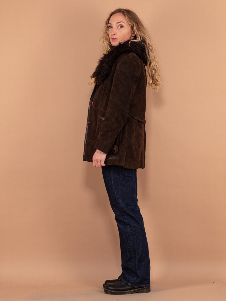 Vintage 70's Women Suede Penny Lane Jacket in Brown - NorthernGrip