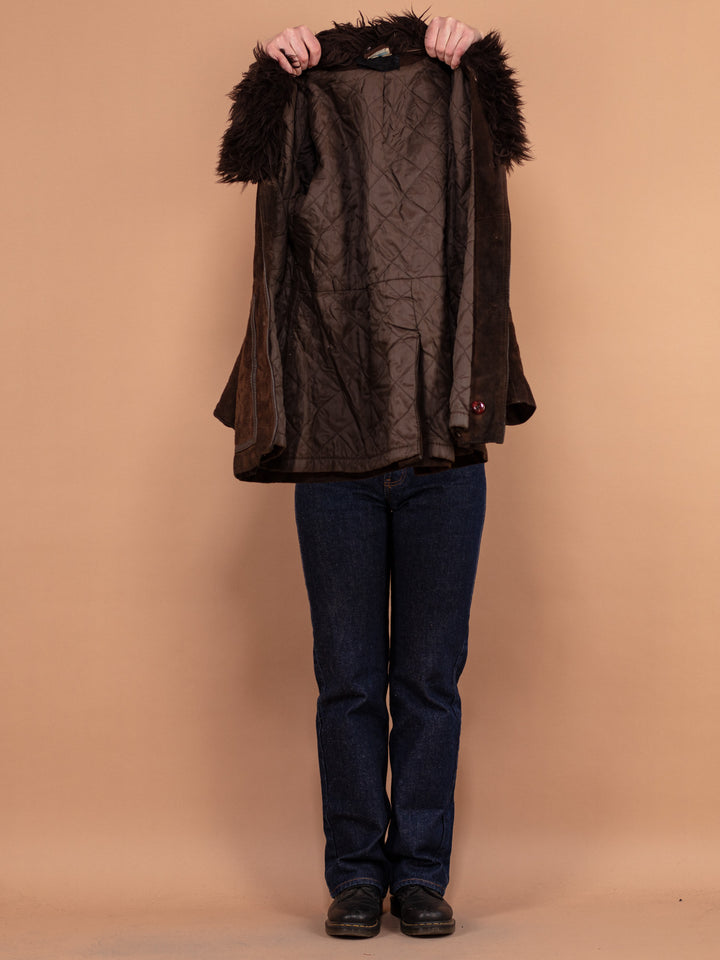 Vintage 70's Women Suede Penny Lane Jacket in Brown - NorthernGrip