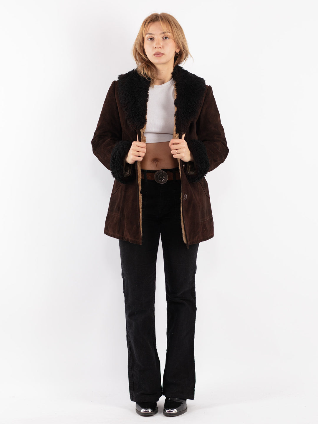 Vintage 70's Women Coat in Brown