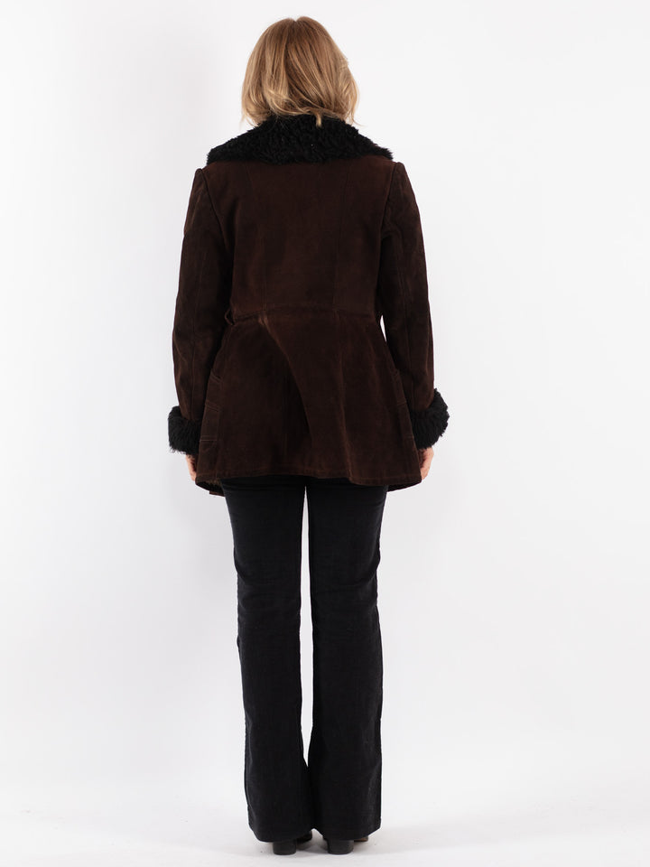 Vintage 70's Women Coat in Brown