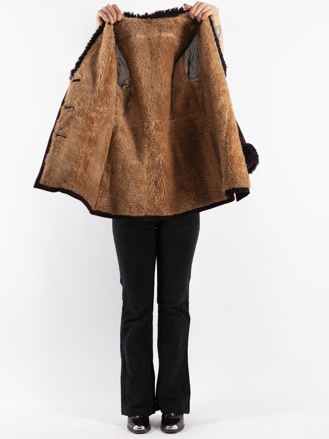 Vintage 70's Women Coat in Brown