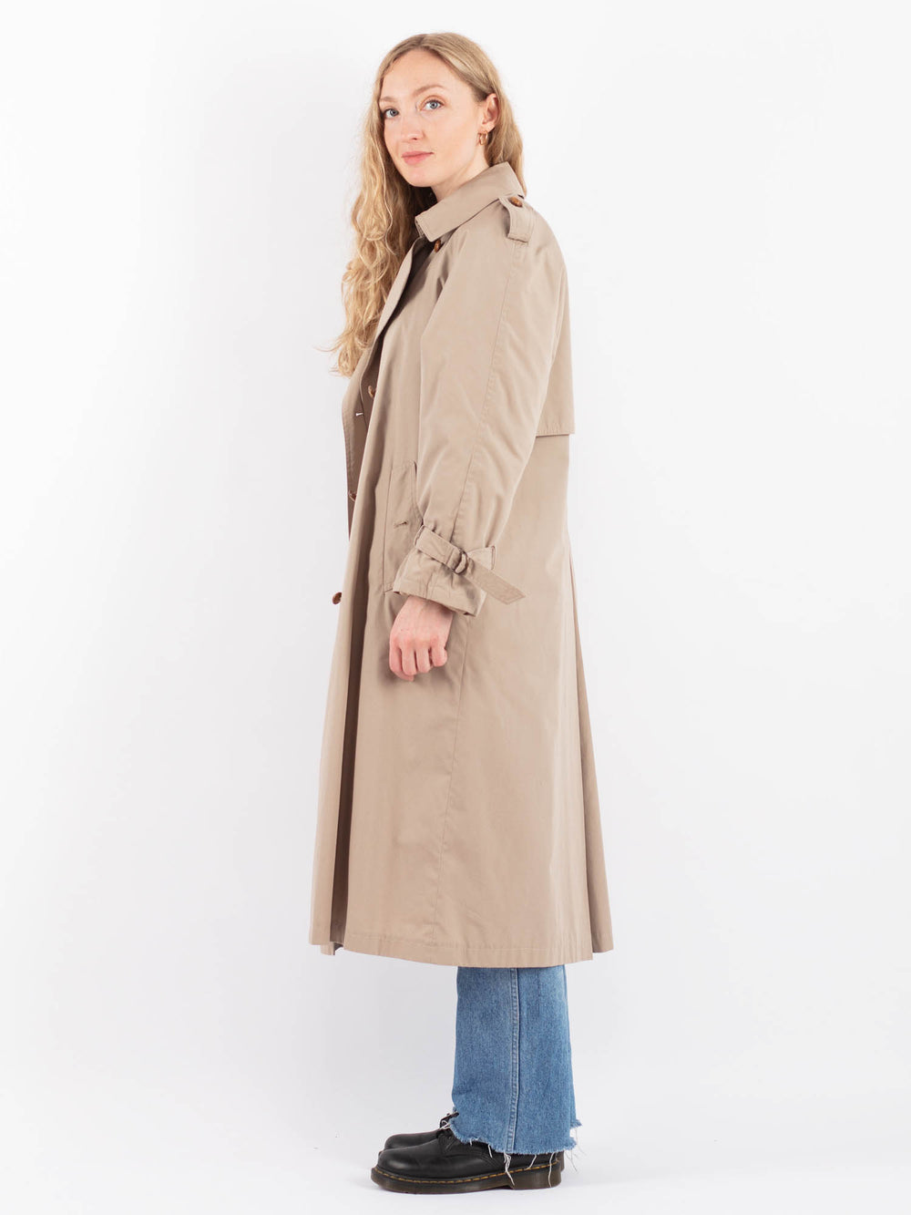 Vintage 70's Women Trench Coat in BeigeV9447