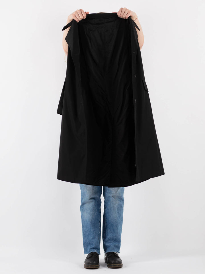 Vintage 70's Women Trench in Black