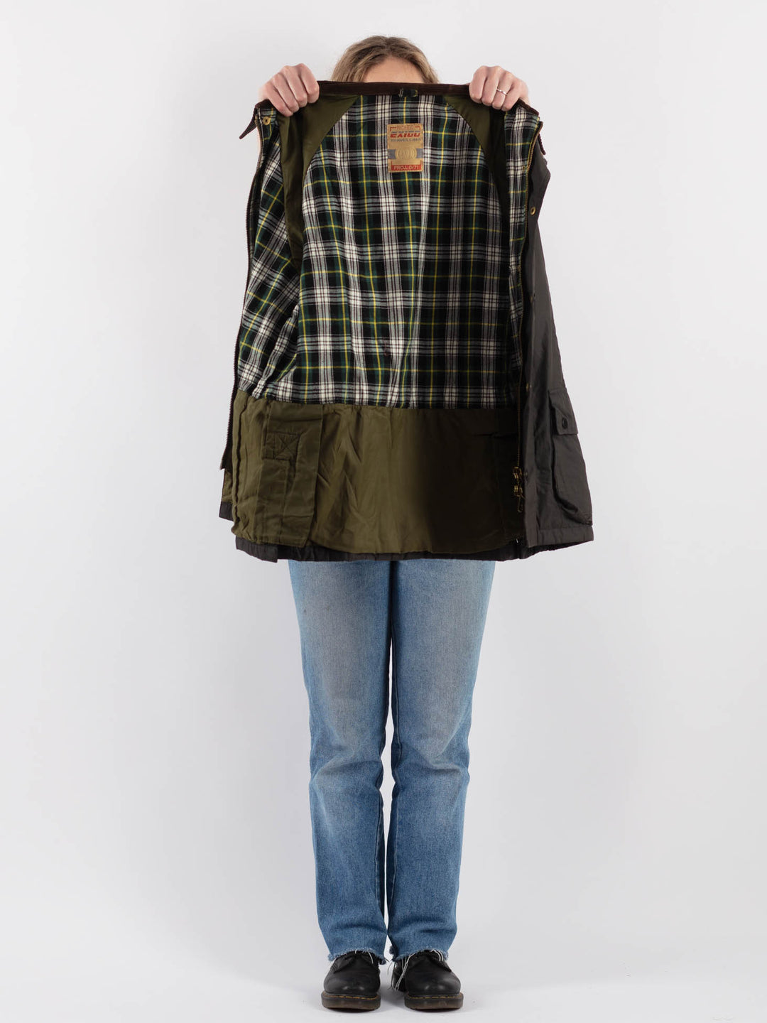 Vintage 70's Women Waxed Cotton Jacket in Gray - NorthernGrip