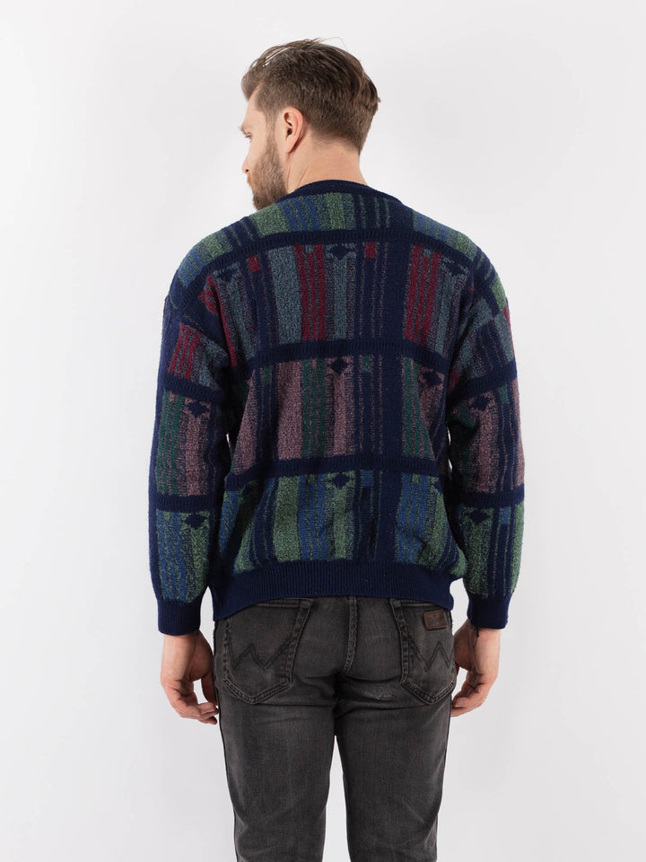 Vintage 70's Men Cardigan in BlueZ955