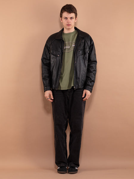Vintage-80s-Men-Leather-Jacket