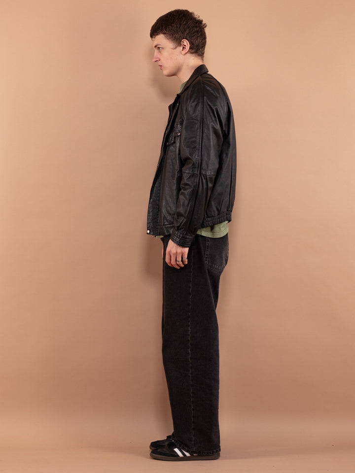 Vintage 80's Men Leather Jacket - NorthernGrip