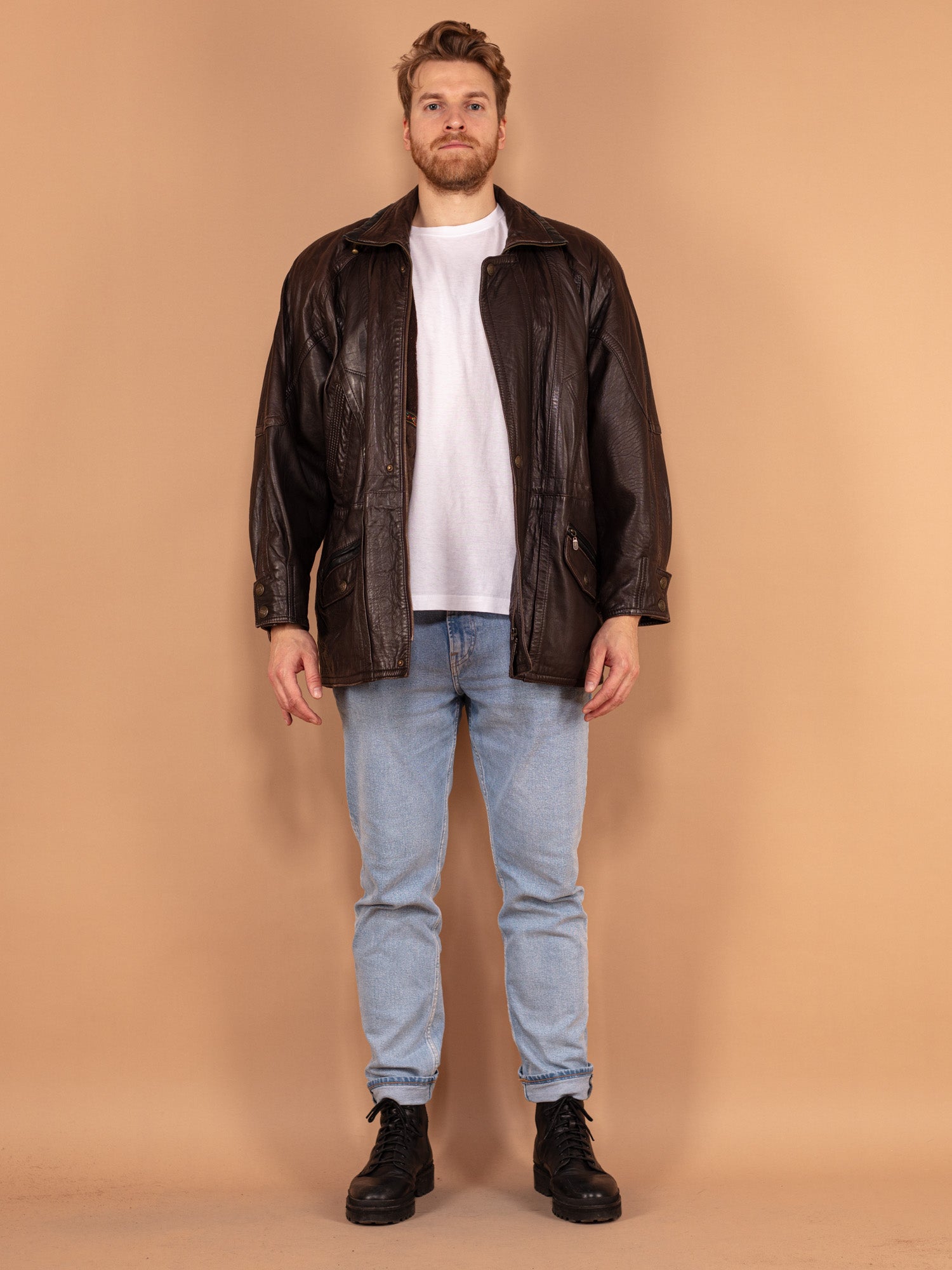 Online Vintage Store | 80's Men Leather Jacket | Northern Grip