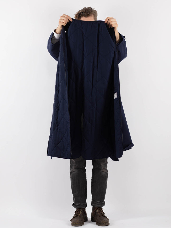 Vintage 80's Men Trench Coat in BlueZ941