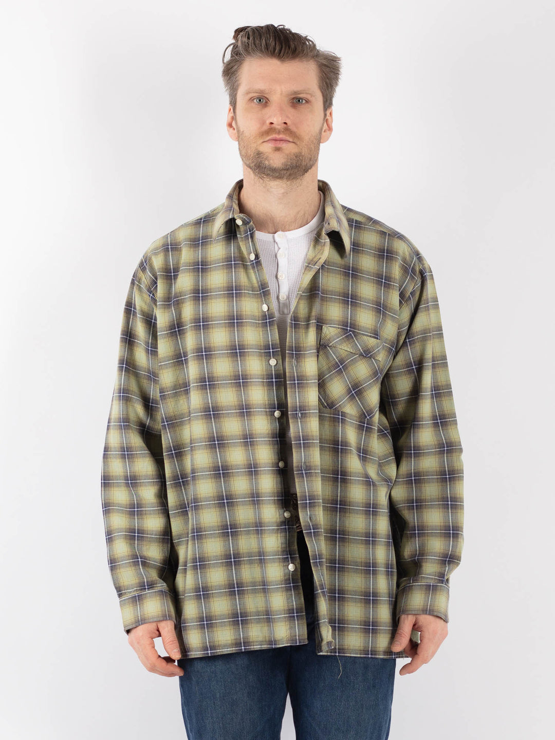 Online Vintage Store | Vintage 80's Men Plaid Flannel Shirt in Green | NorthernGrip Online Vintage Store | Vintage 80's Men Plaid Flannel Shirt in Green | NorthernGrip