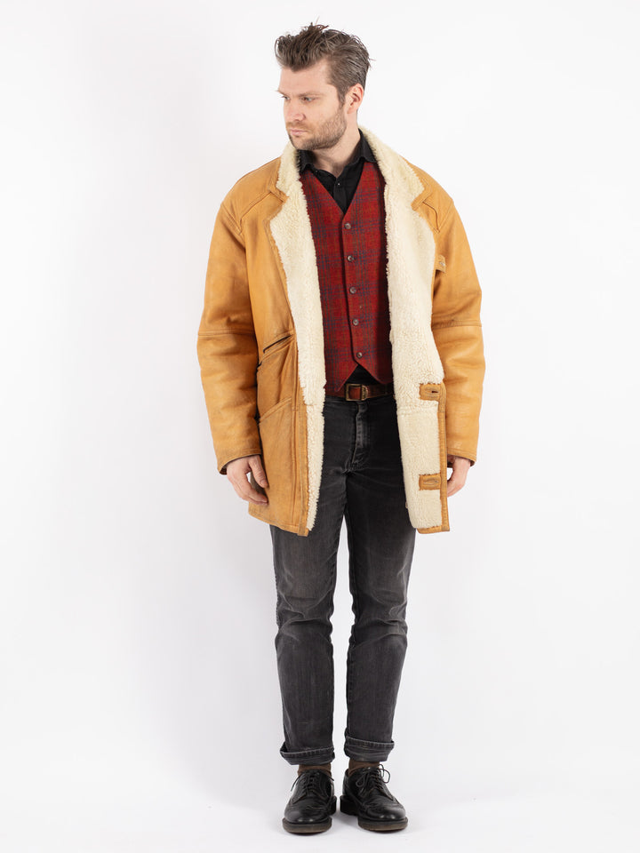 Vintage 90's Men Sheepskin in BeigeZ194