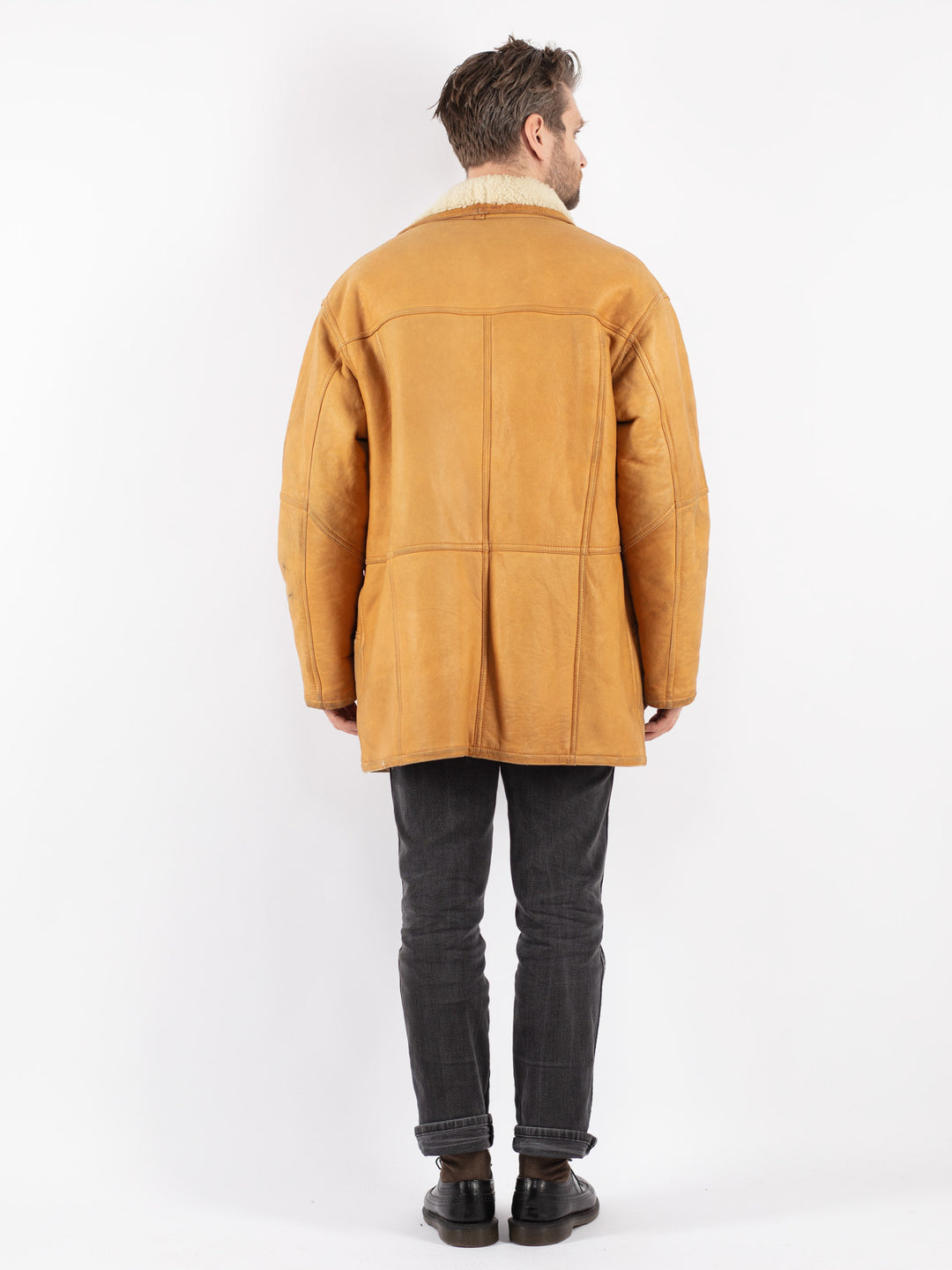 Vintage 90's Men Sheepskin in BeigeZ194
