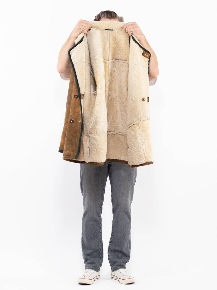 Vintage 80's Men Sheepskin Coat in Z1957