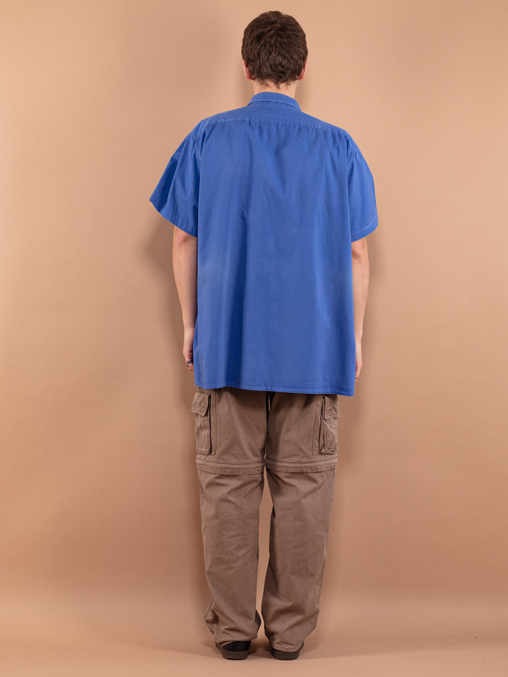 Vintage 80's Men Short Sleeve Work Shirt - NorthernGrip