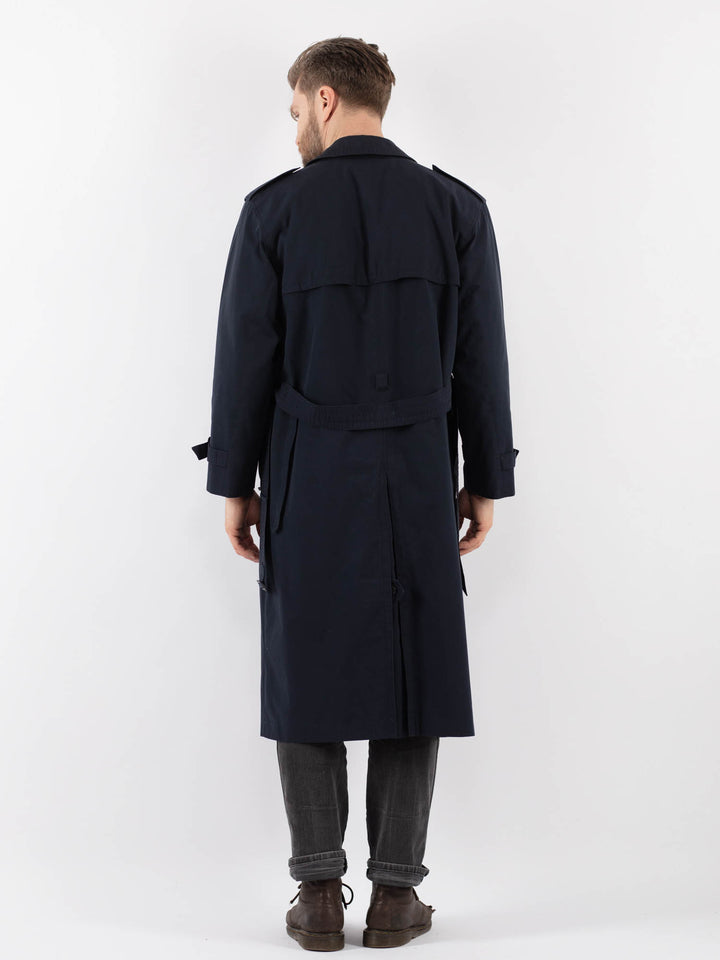 Vintage 80's Men Trench Coat in BlueZ934