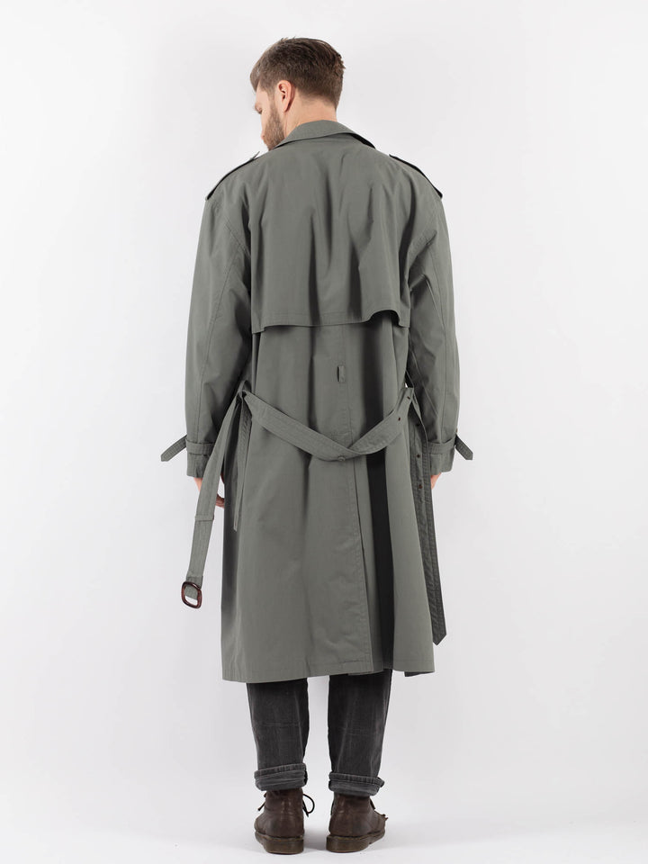 Vintage 90's Men Trench Coat in GrayZ935
