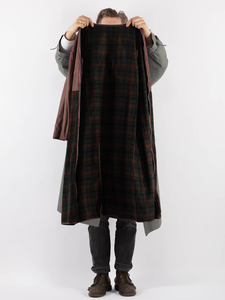 Vintage 90's Men Trench Coat in GrayZ935