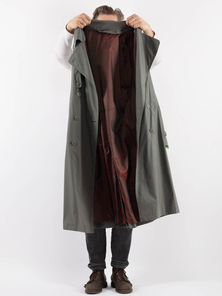 Vintage 90's Men Trench Coat in GrayZ935