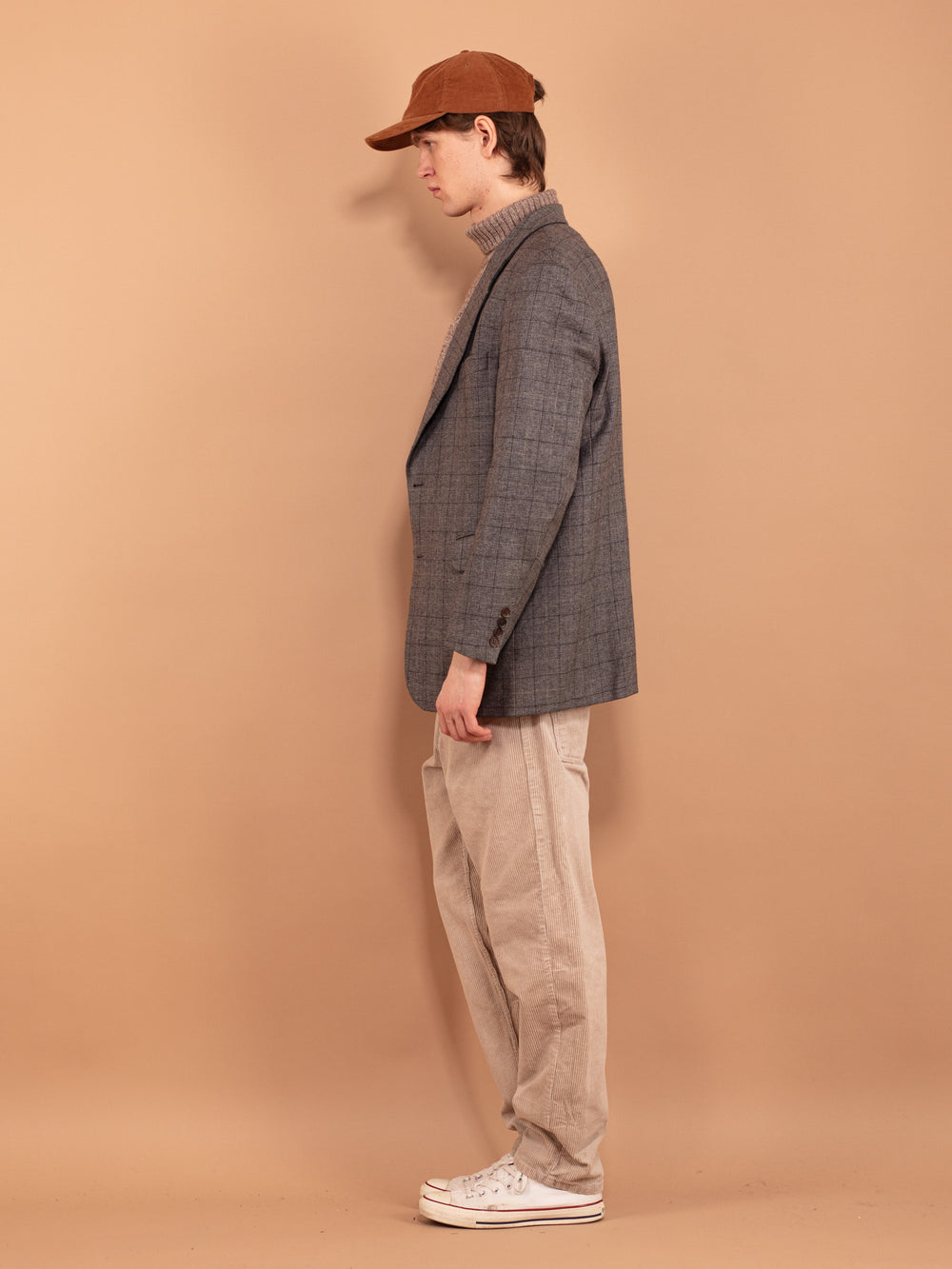 Vintage 80's Men Wool Blazer - NorthernGrip