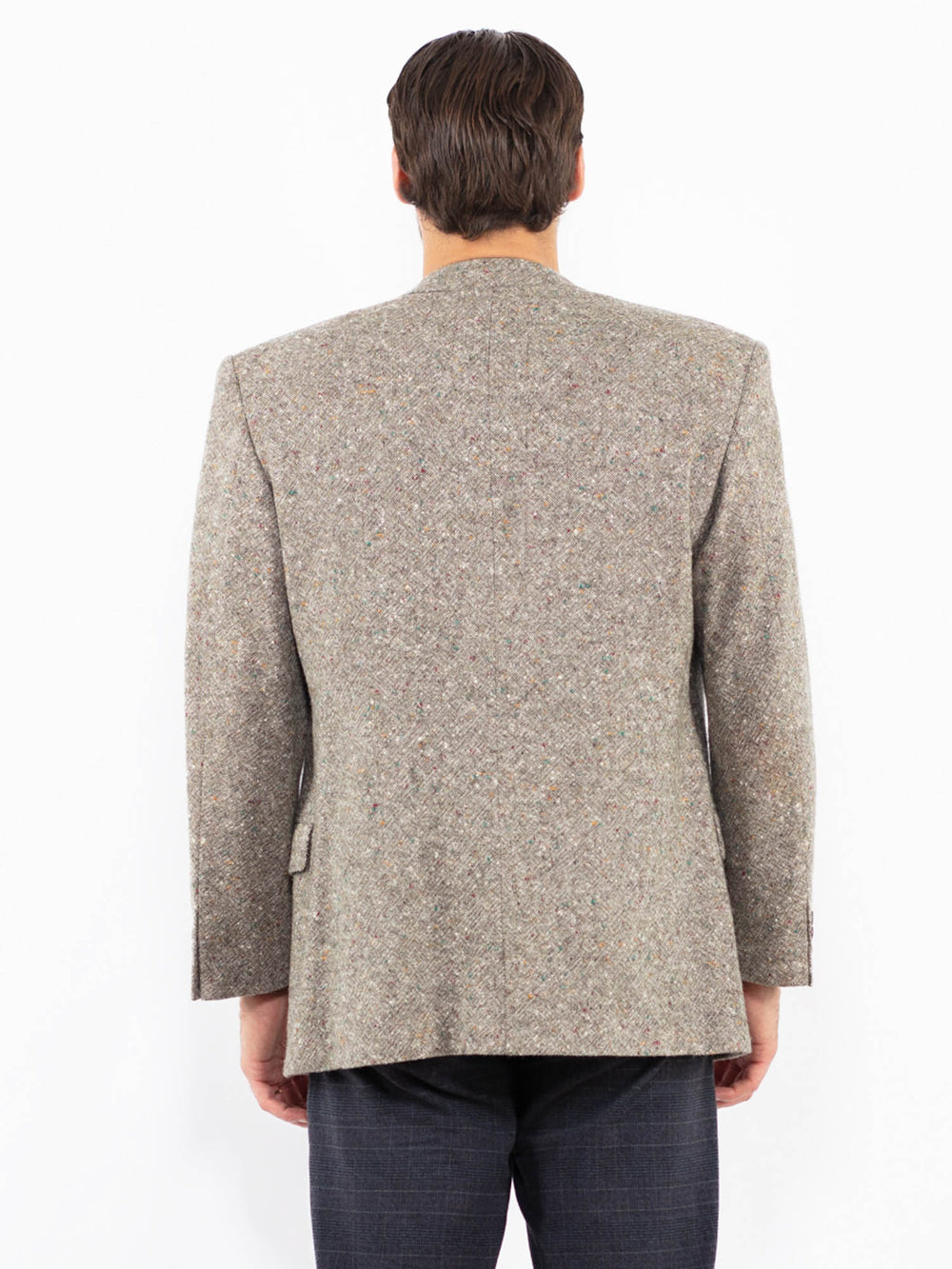 Vintage 80's Men Wool Blazer Jacket in GreenZ2417