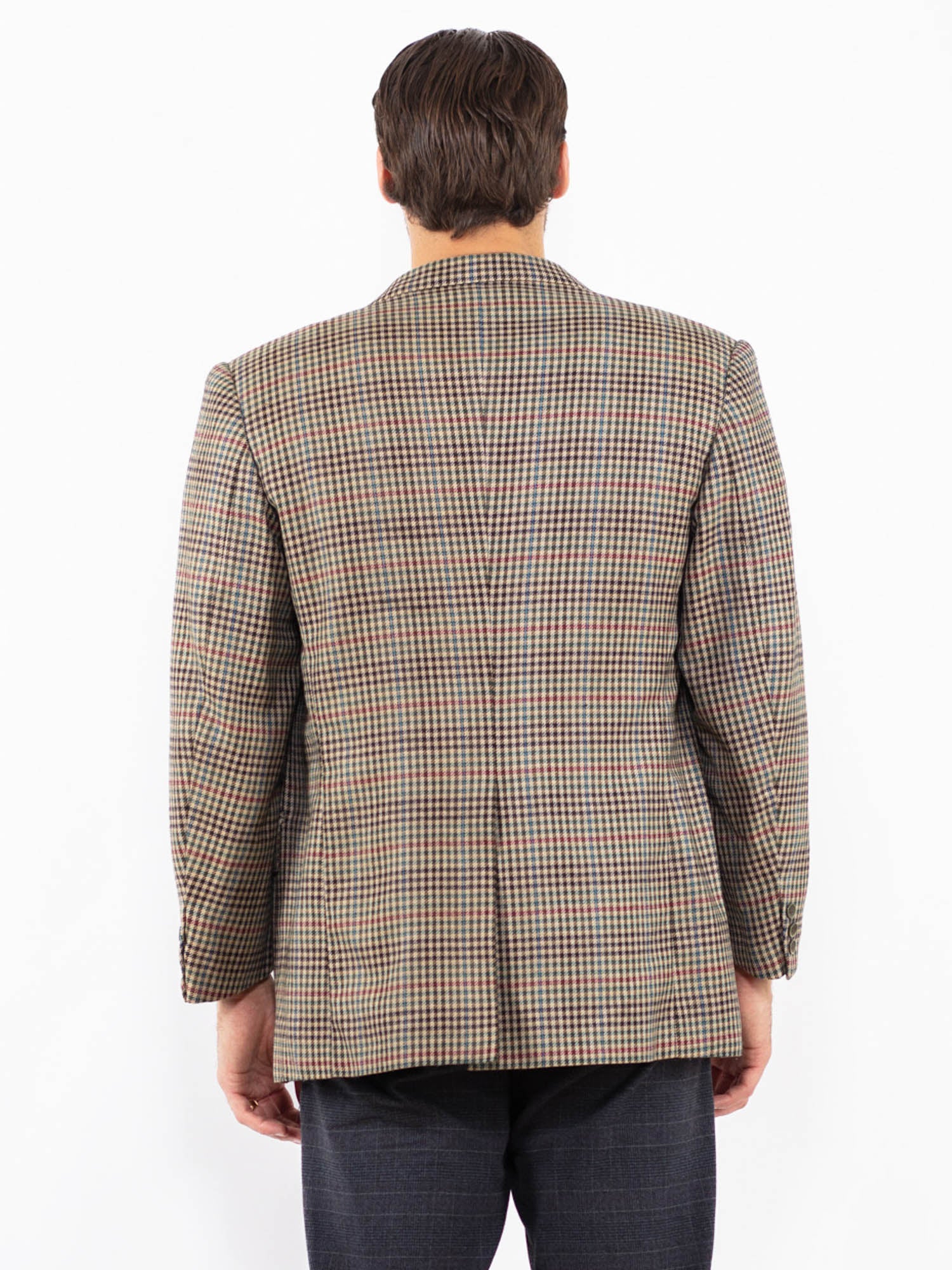 ジャケット・アウター 80s- check wool jacket italy Online Vintage Store | Vintage 80's Men Wool Blazer Jacket