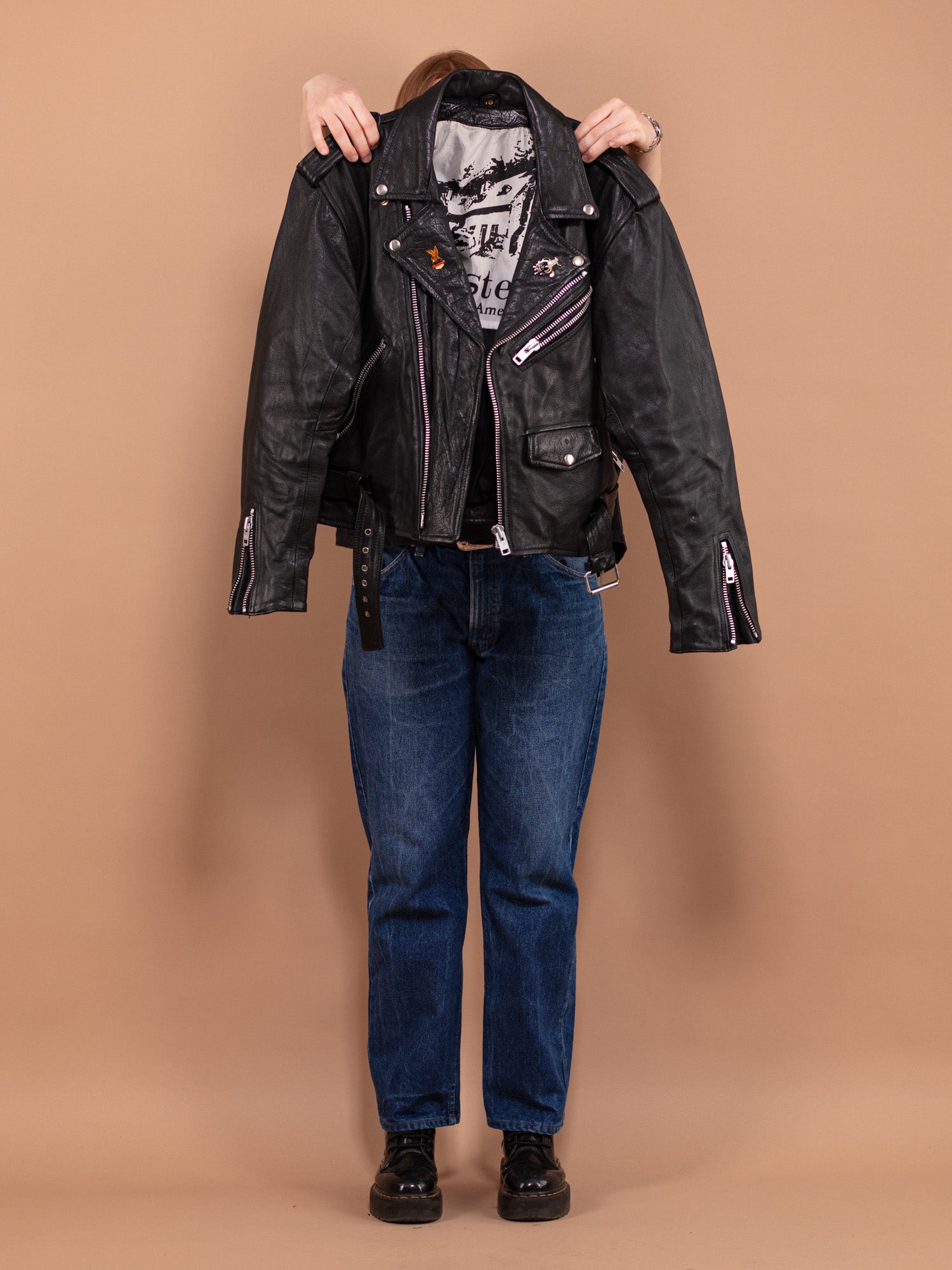 80s womens leather jackets best sale