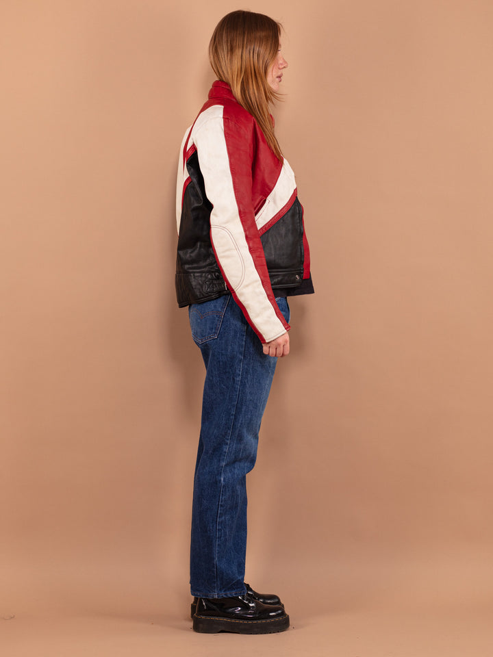 Vintage 80's Women Biker Racing Jacket - NorthernGrip