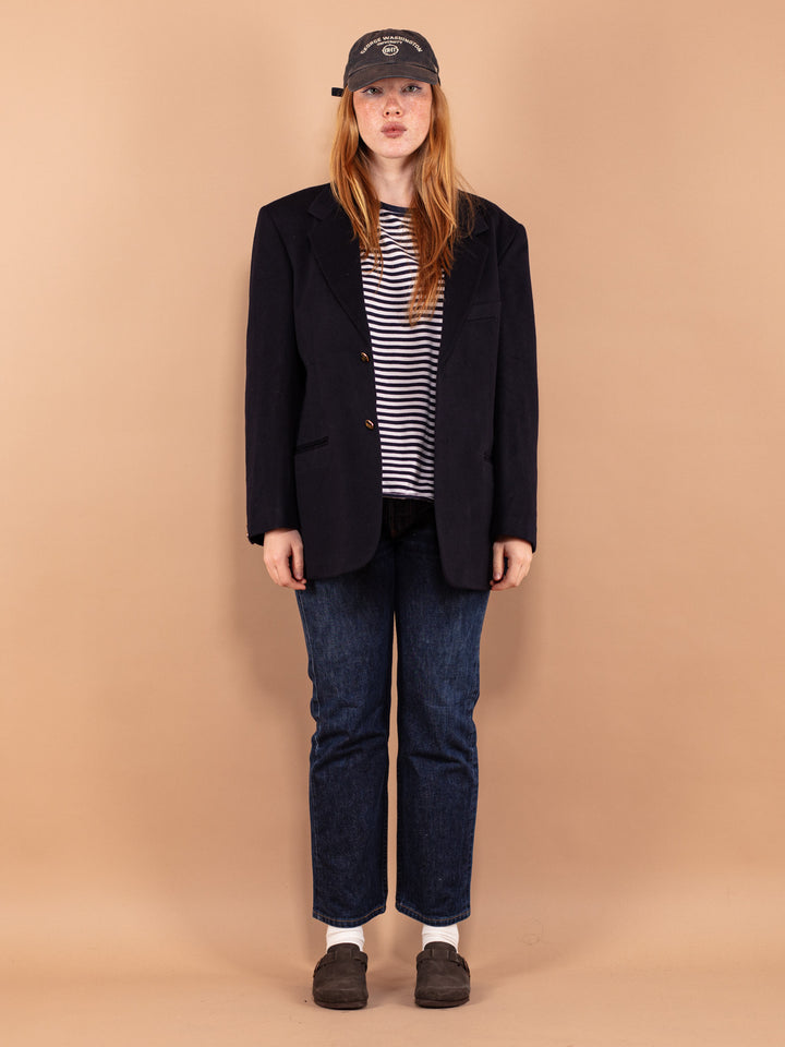 Vintage 80's Women Cashmere and Wool Blend Blazer - NorthernGrip