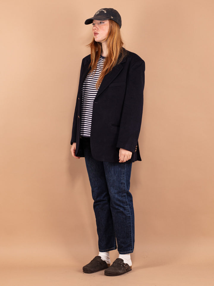 Vintage 80's Women Cashmere and Wool Blend Blazer - NorthernGrip
