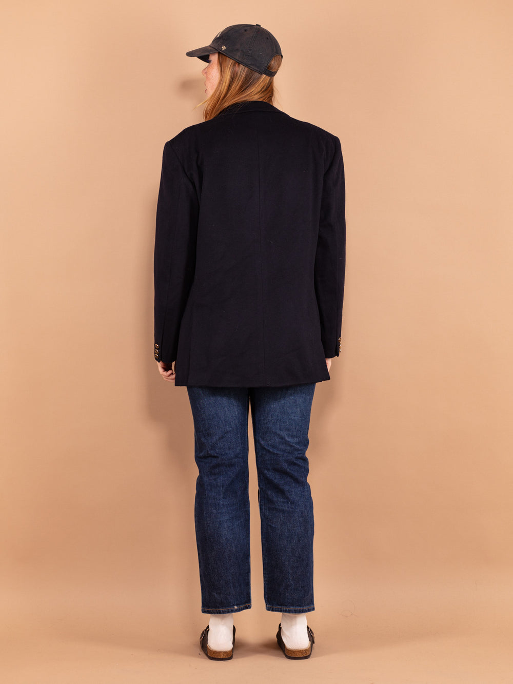 Vintage 80's Women Cashmere and Wool Blend Blazer - NorthernGrip