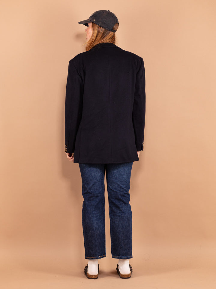 Vintage 80's Women Cashmere and Wool Blend Blazer - NorthernGrip