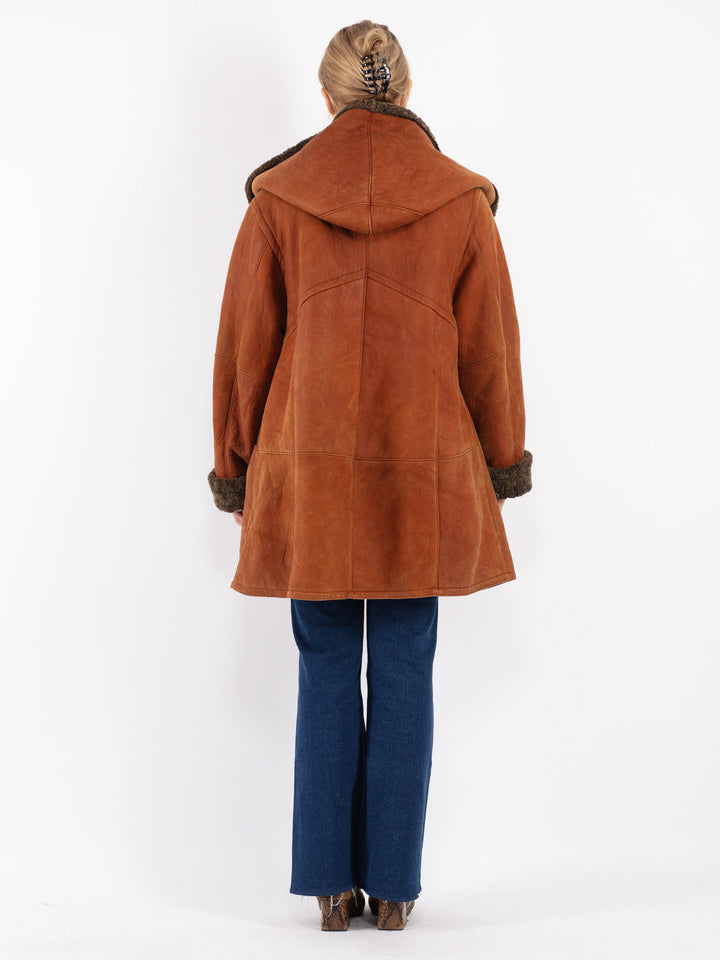 Vintage 80's Women Sheepskin Coat in