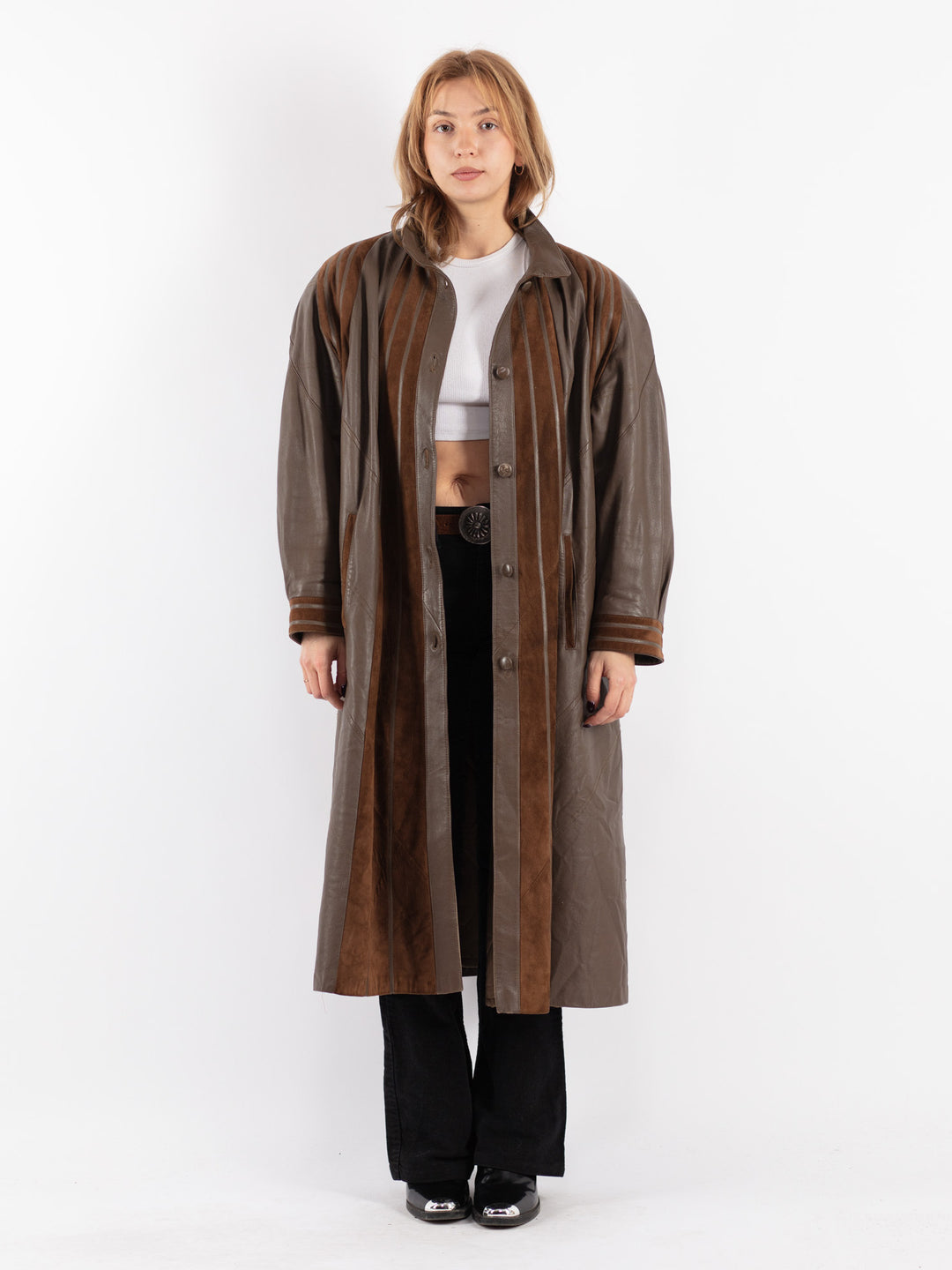 Vintage 80's Women Leather in Brown