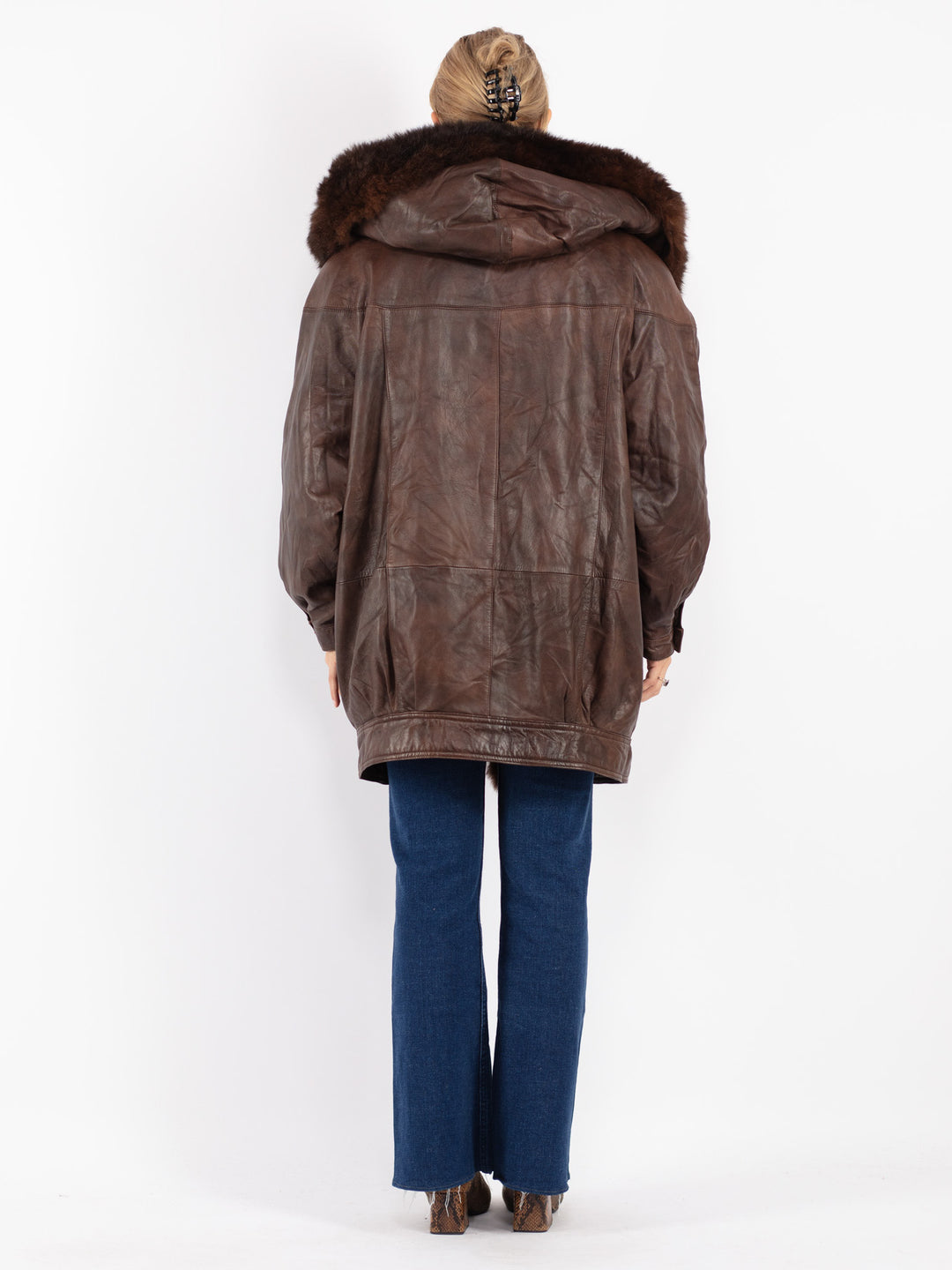 Vintage 80's Women Leather in Brown