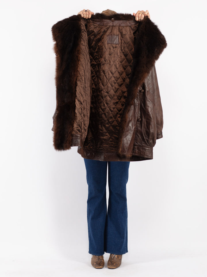 Vintage 80's Women Leather in Brown