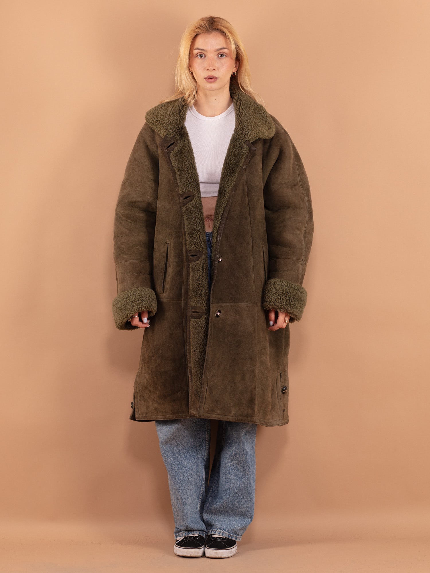 Online Vintage Store 80 s Women Sheepskin Coat Northern Grip NorthernGrip