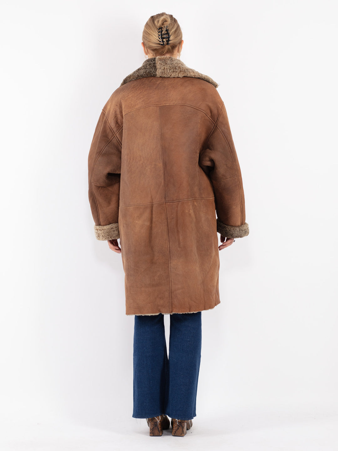 Vintage 80's Women Sheepskin in Brown