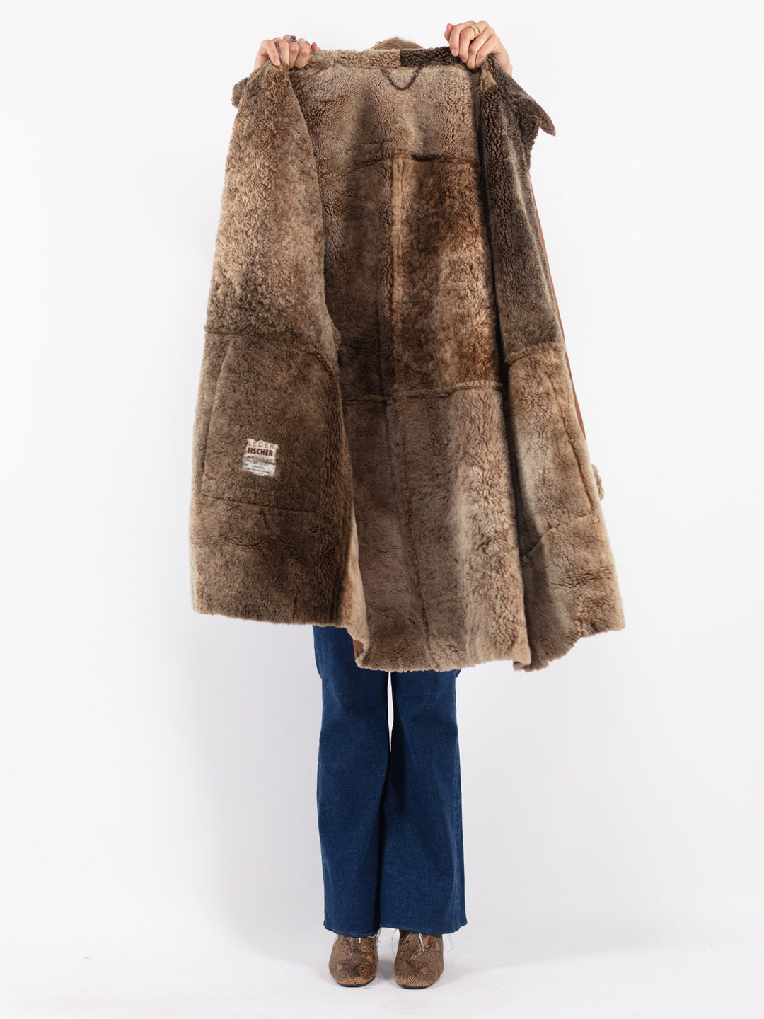 Vintage 80's Women Sheepskin in Brown