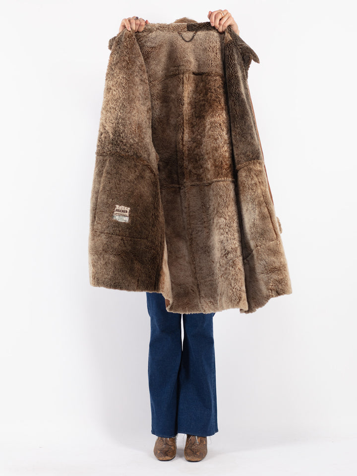 Vintage 80's Women Sheepskin in Brown