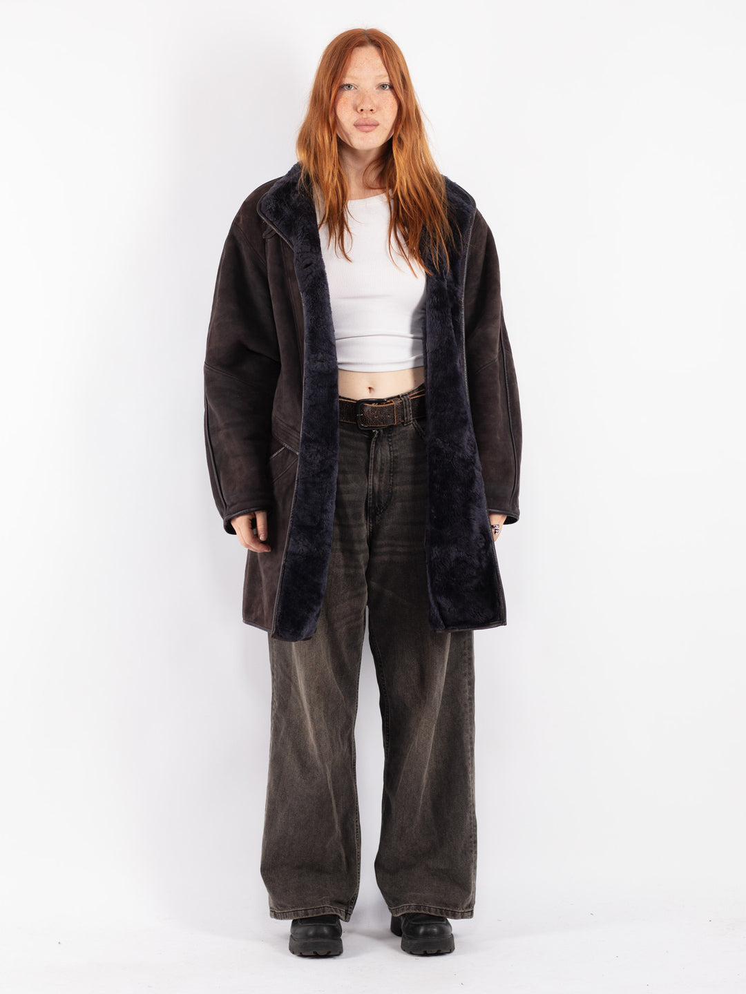 Vintage 80's Women Coat in Purple
