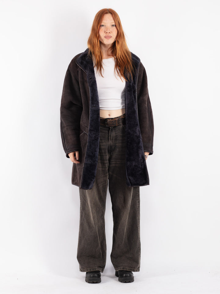 Vintage 80's Women Coat in Purple