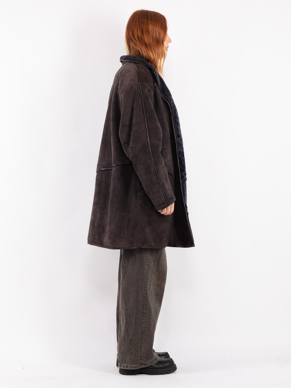 Vintage 80's Women Coat in Purple