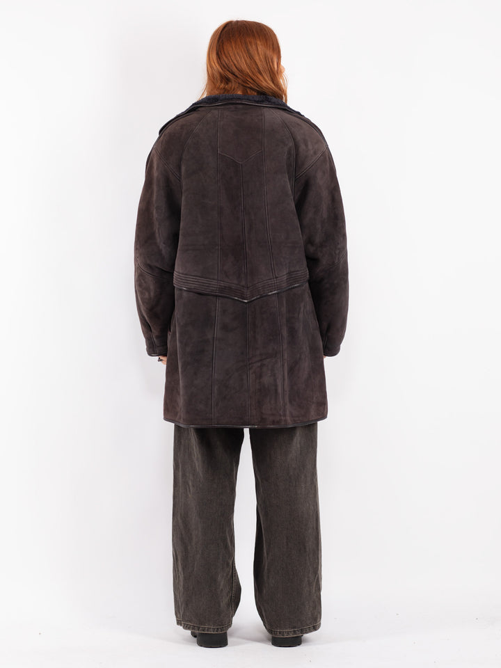Vintage 80's Women Coat in Purple