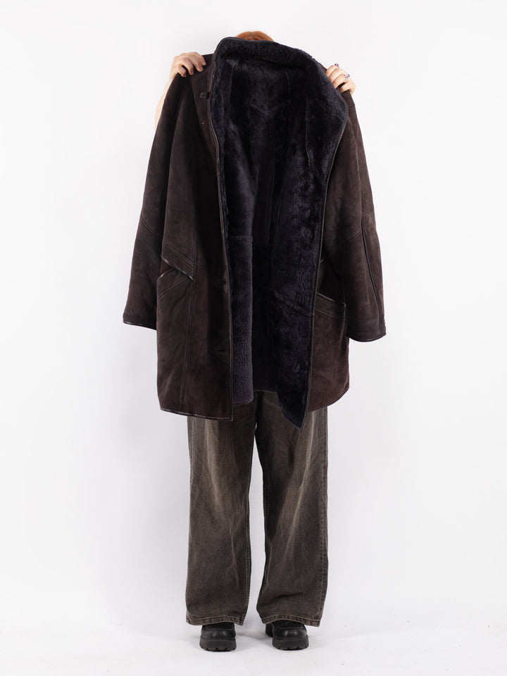 Vintage 80's Women Coat in Purple