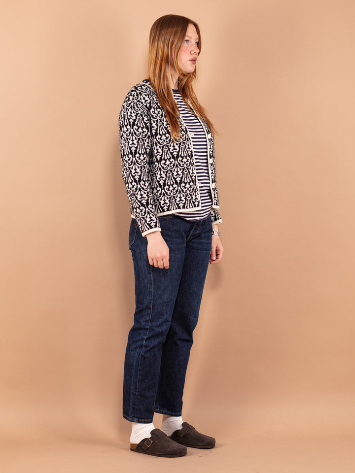 Vintage 80's Women Patterned Cardigan - NorthernGrip