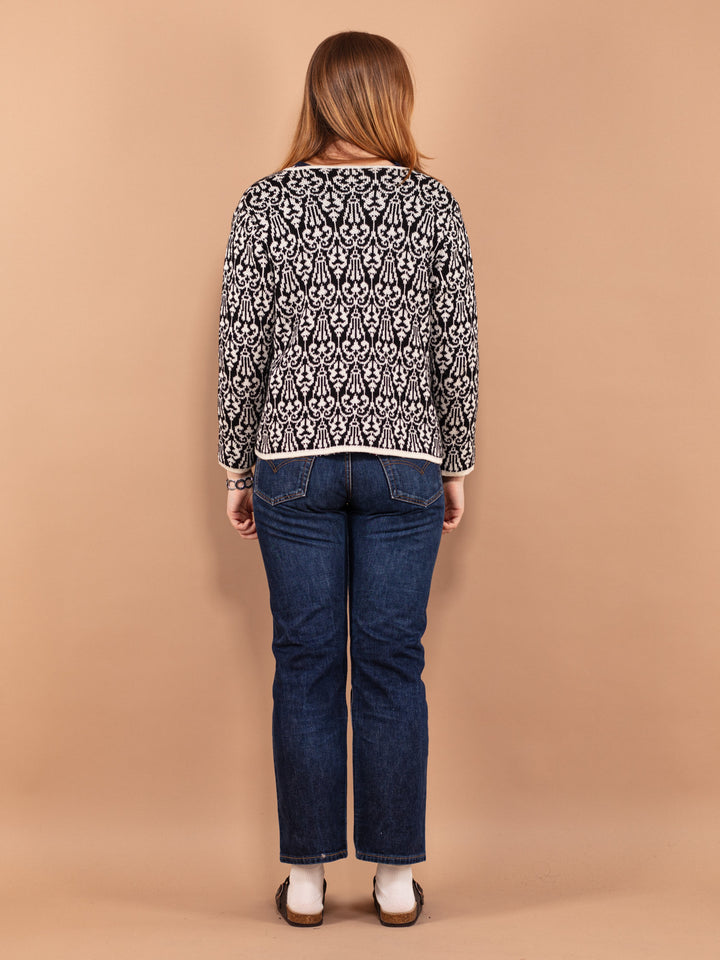 Vintage 80's Women Patterned Cardigan - NorthernGrip