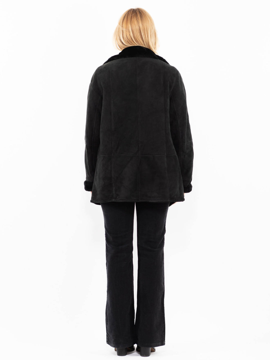 Vintage 80's Women Sheepskin in BlackA0138