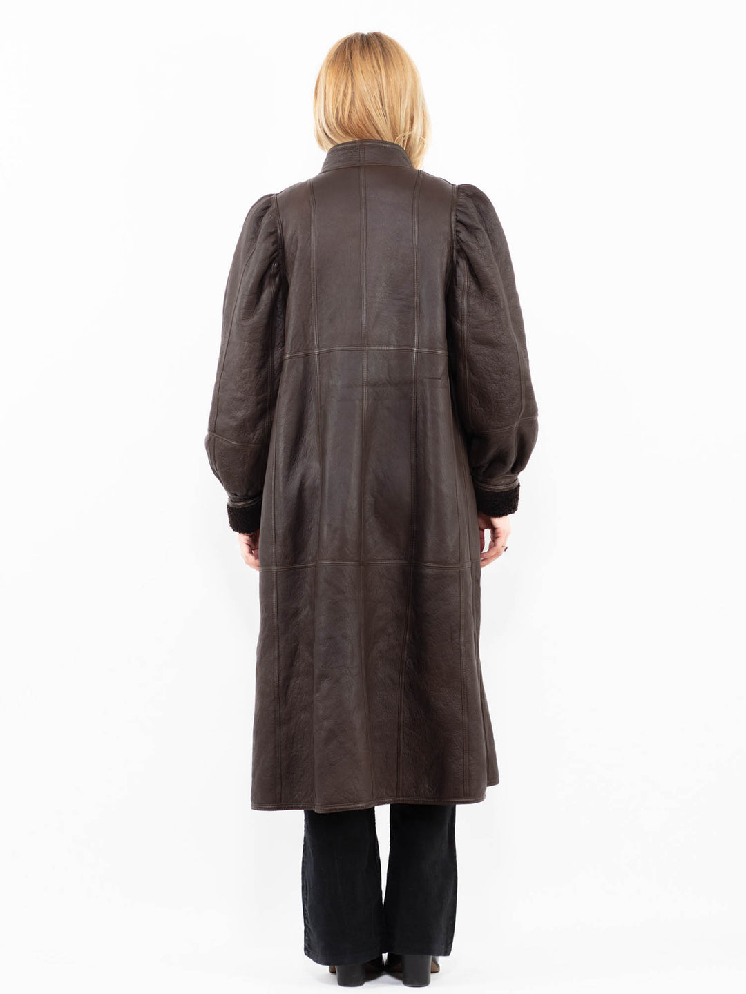 Vintage 90's Women Sheepskin Coat in BrownA0169