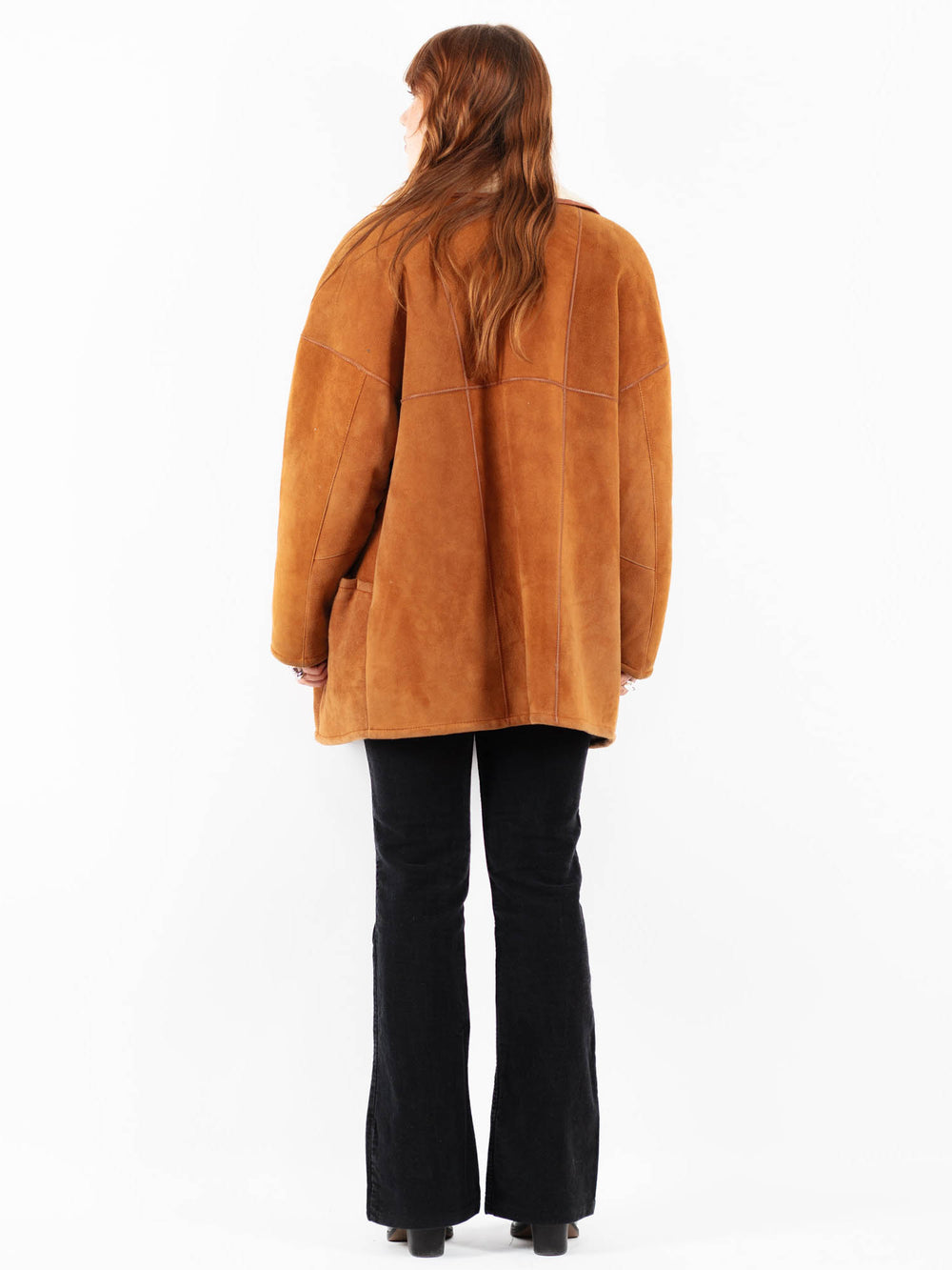 Vintage 80's Women Sheepskin Coat in BrownV9773