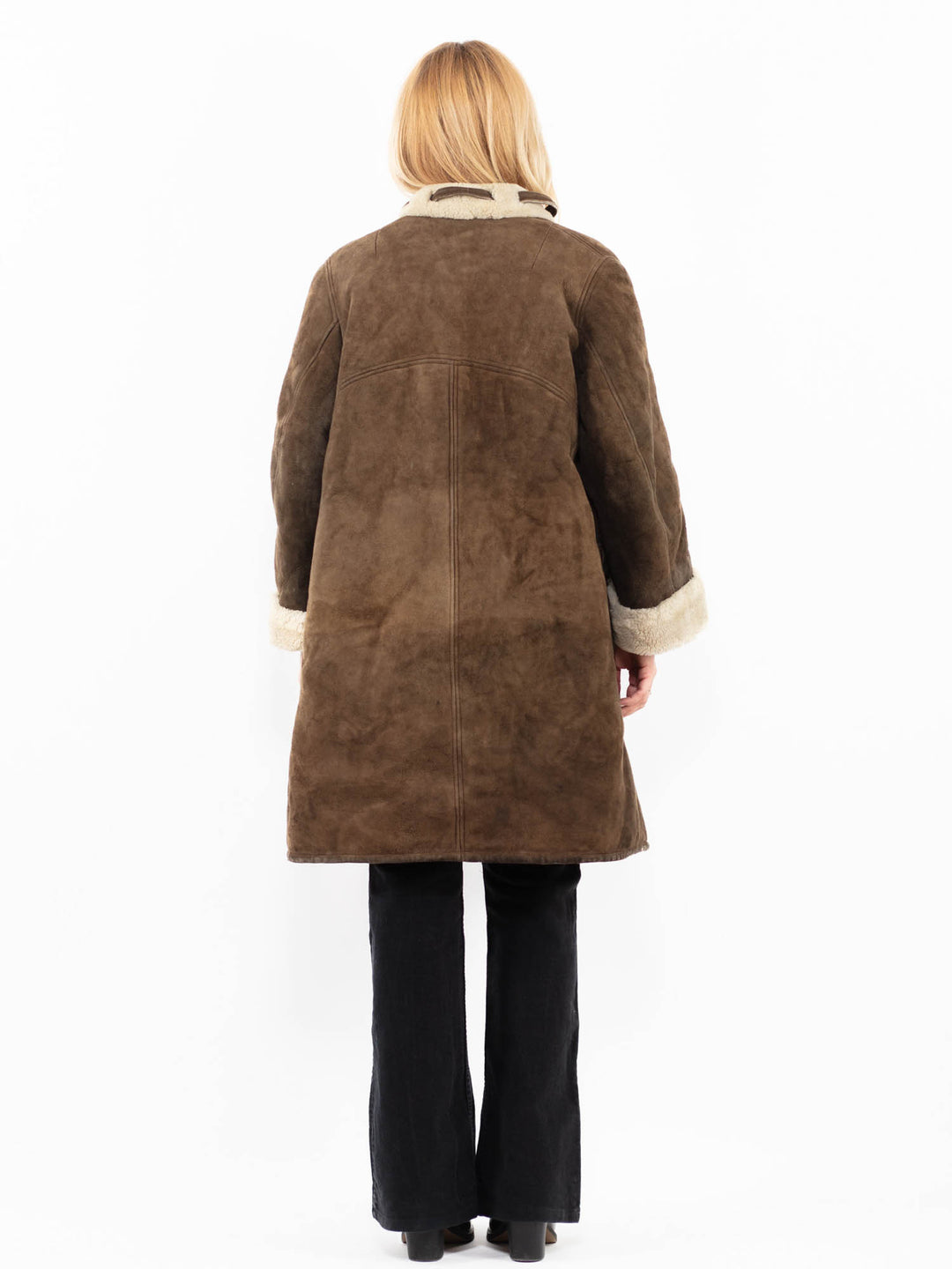 Vintage 70's Women Sheepskin Coat in BrownA0177